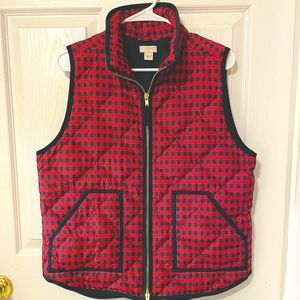 J. Crew Red Puffer Vest
